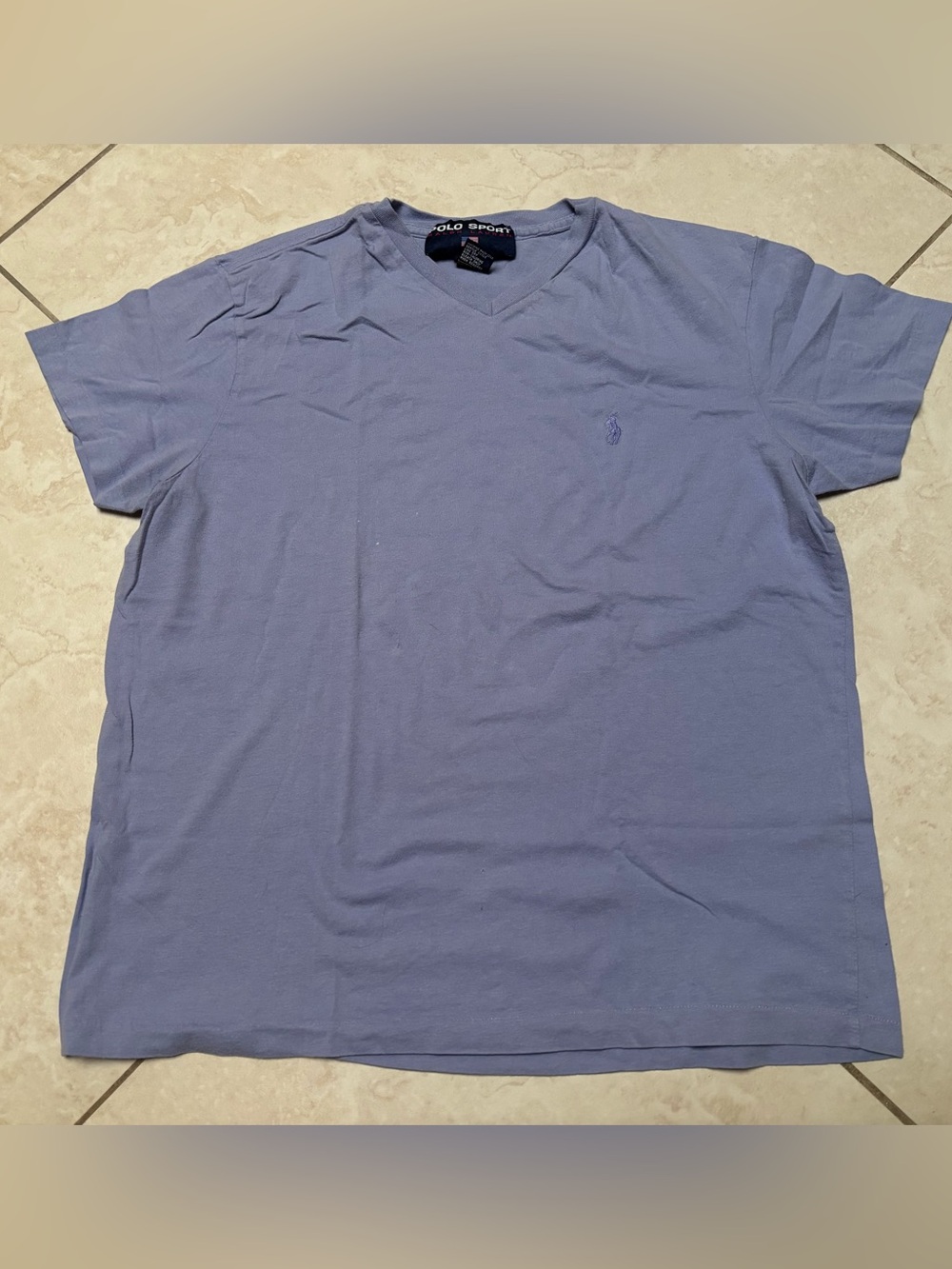 Polo by Ralph Lauren  V-Neck Short Sleeve Shirt - Periwinkle Blue